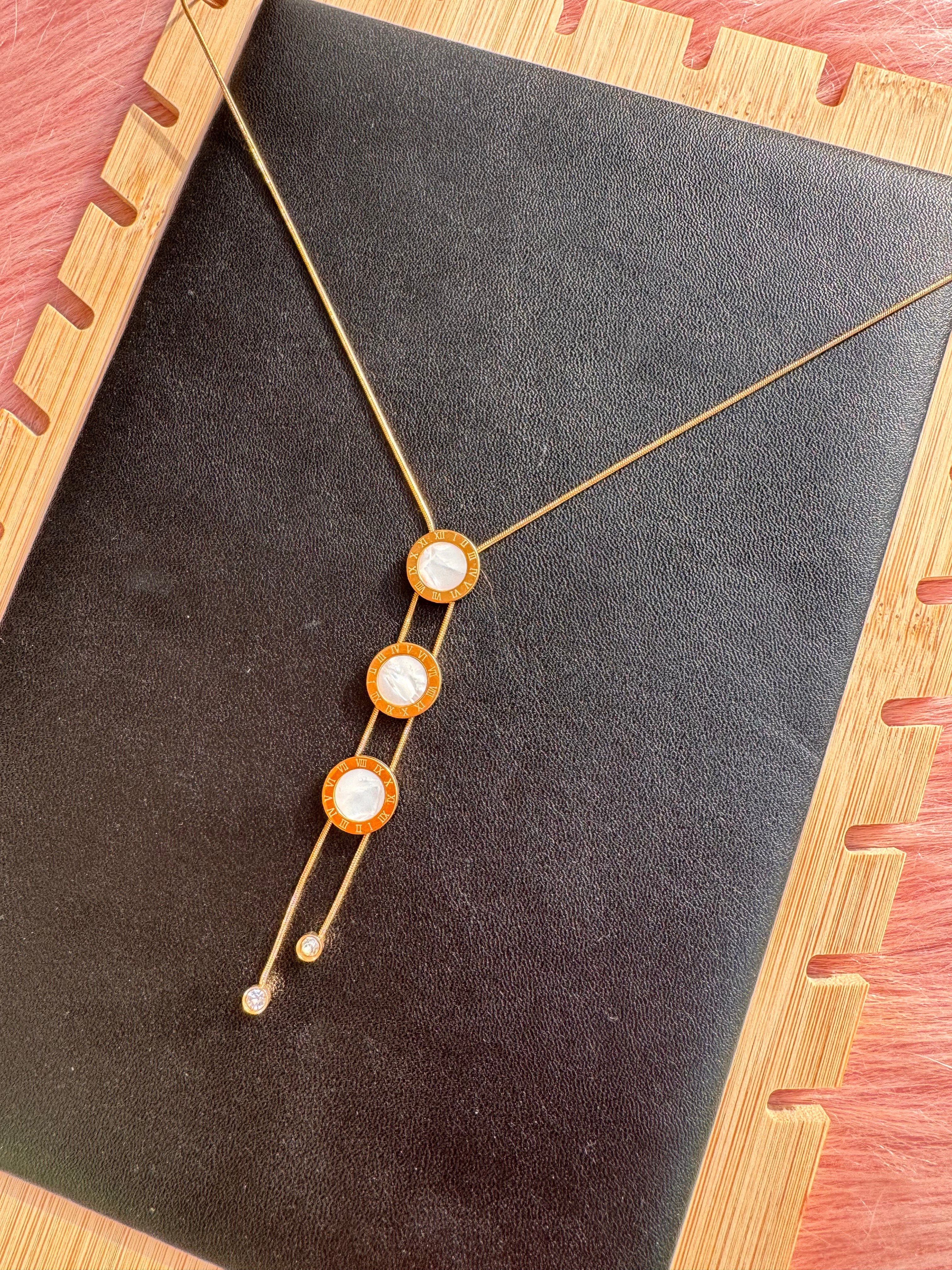 The Pearl-Lustre Roman Medallion Necklace