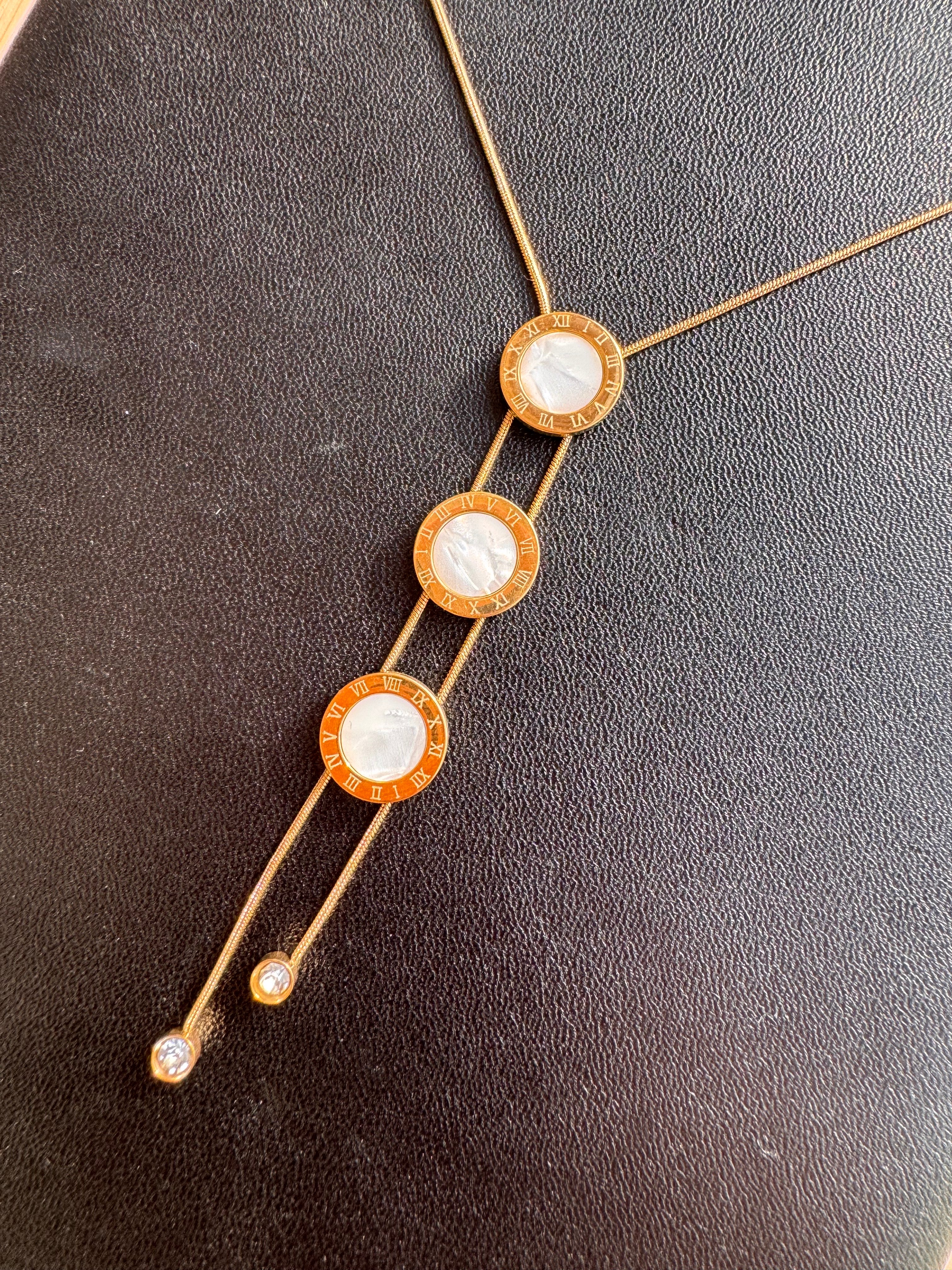The Pearl-Lustre Roman Medallion Necklace