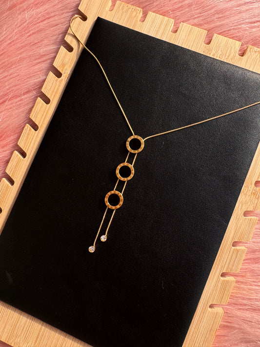 Noir Roman Drop Necklace