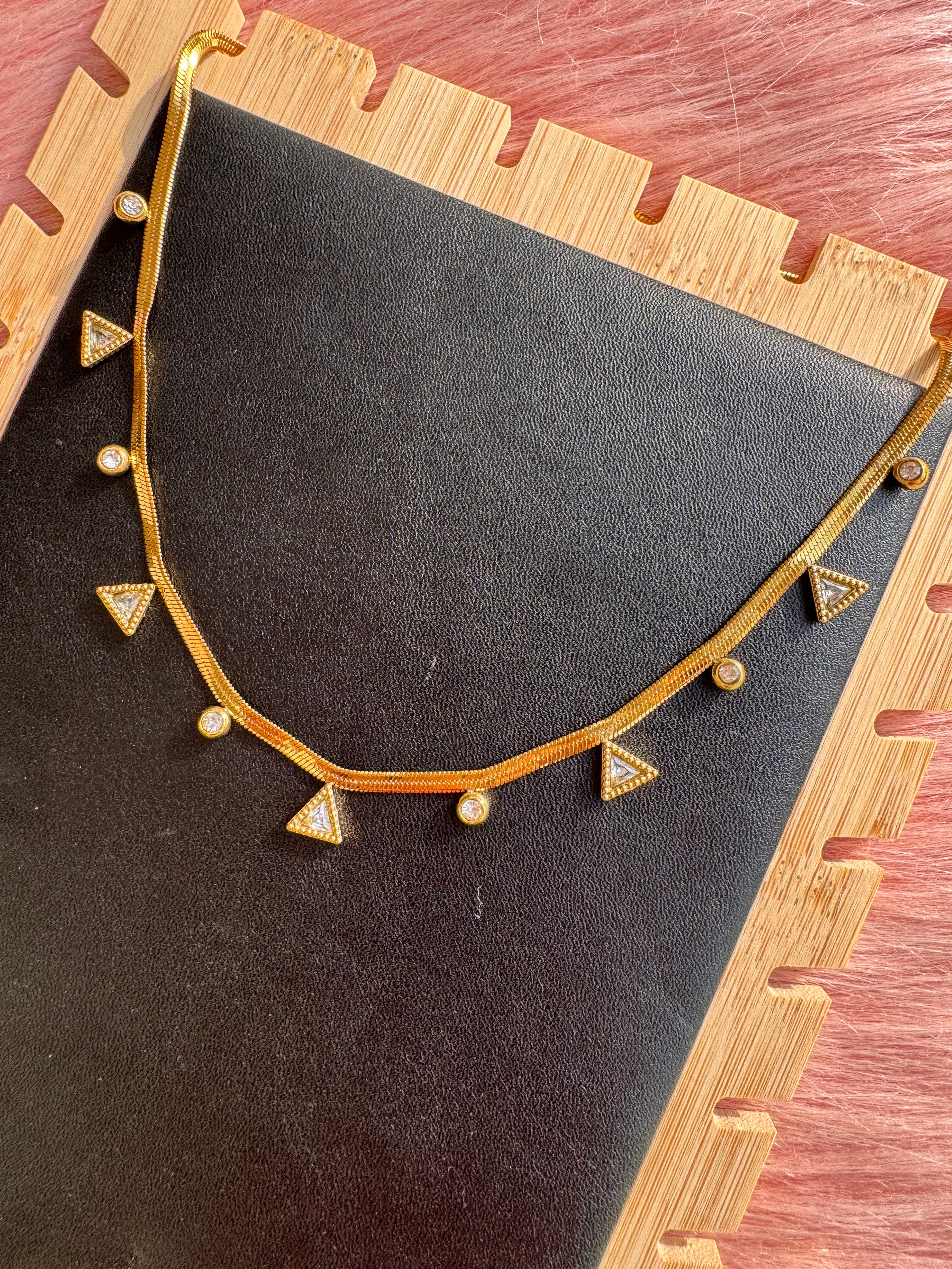 The Geometric Crystal Herringbone Choker