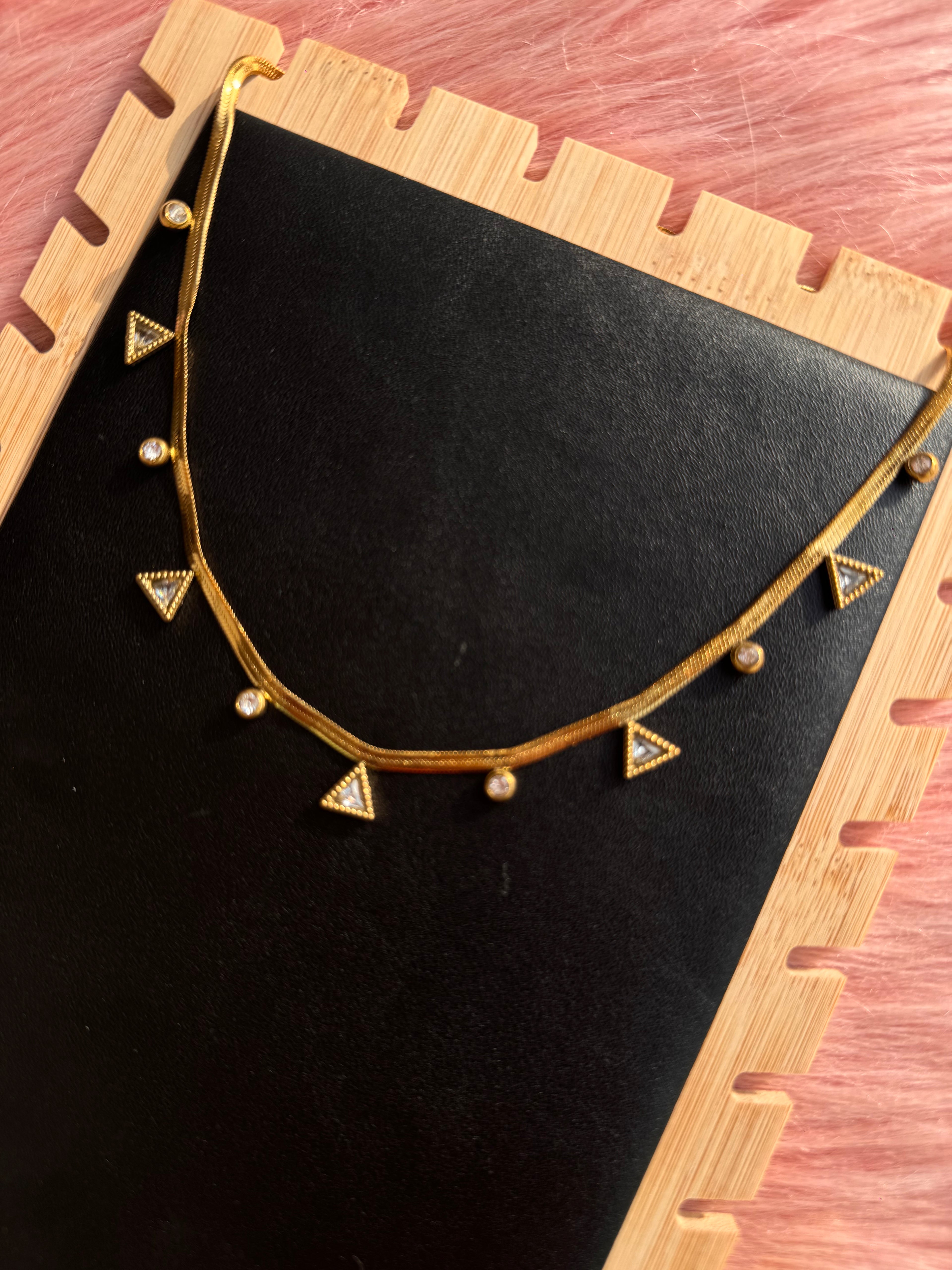 The Geometric Crystal Herringbone Choker