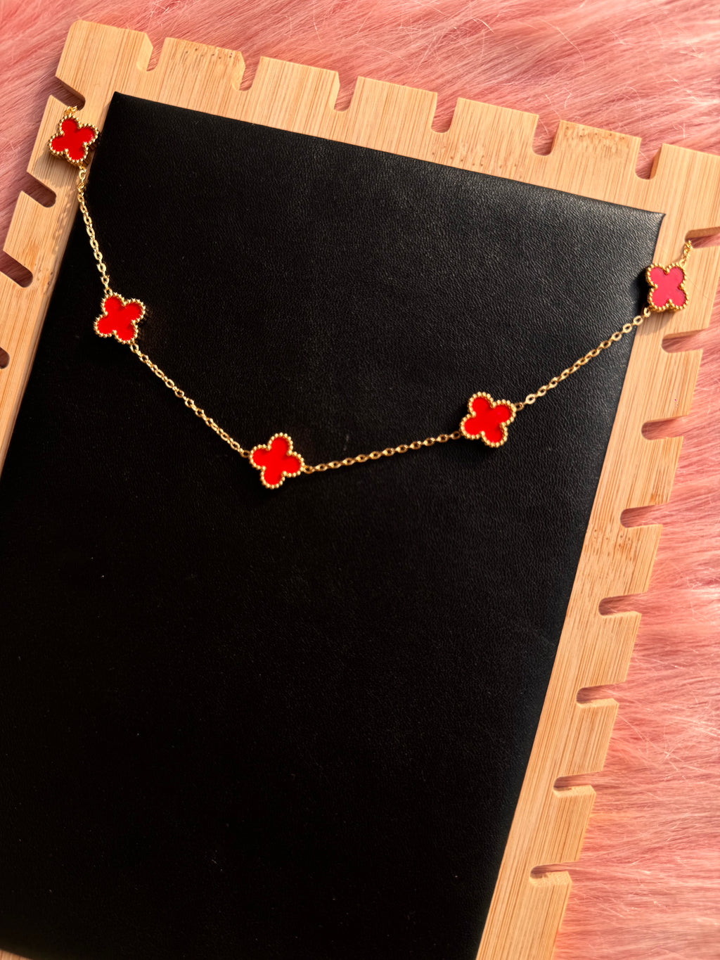 The Crimson Clover Station Necklace