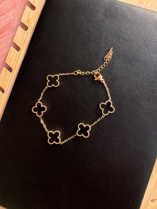 Midnight Clover Bracelet