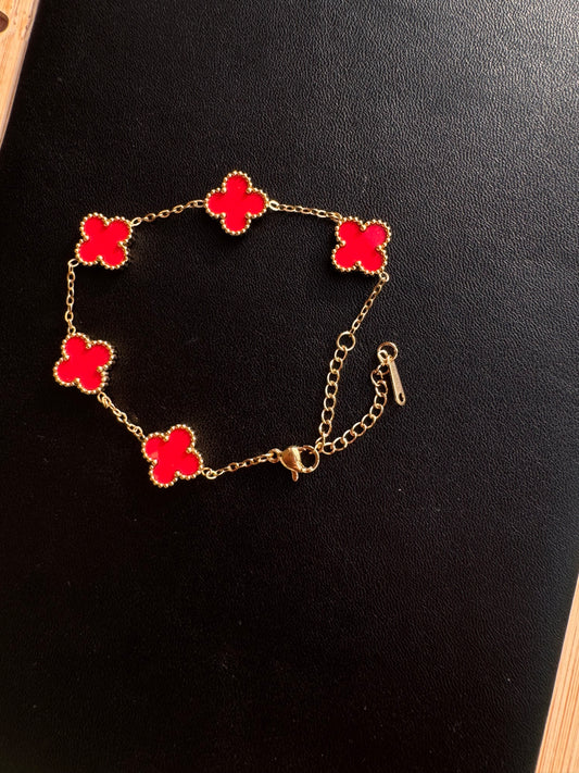 Crimson Clover Bracelet