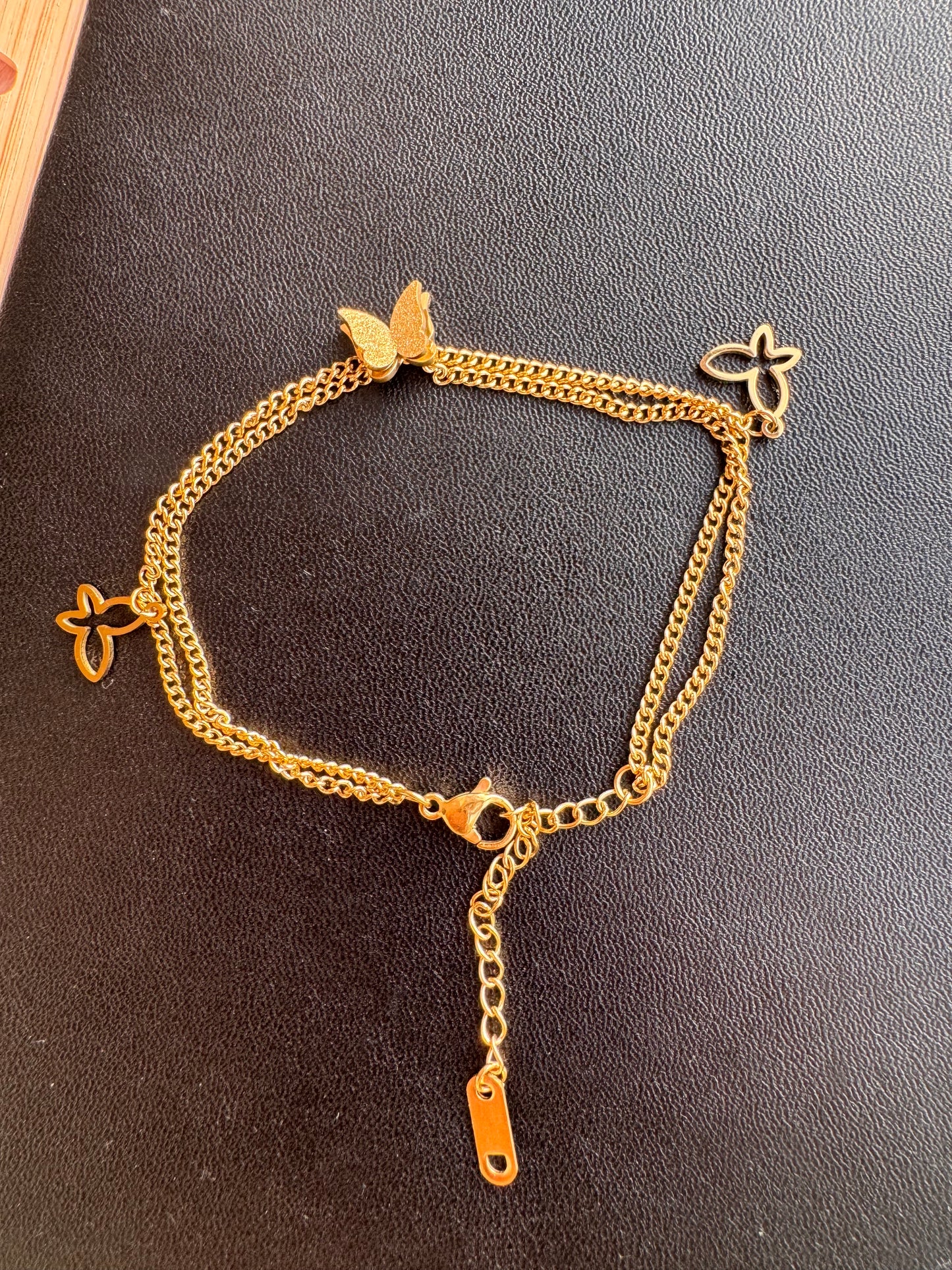Golden Flutter Charm Bracelet