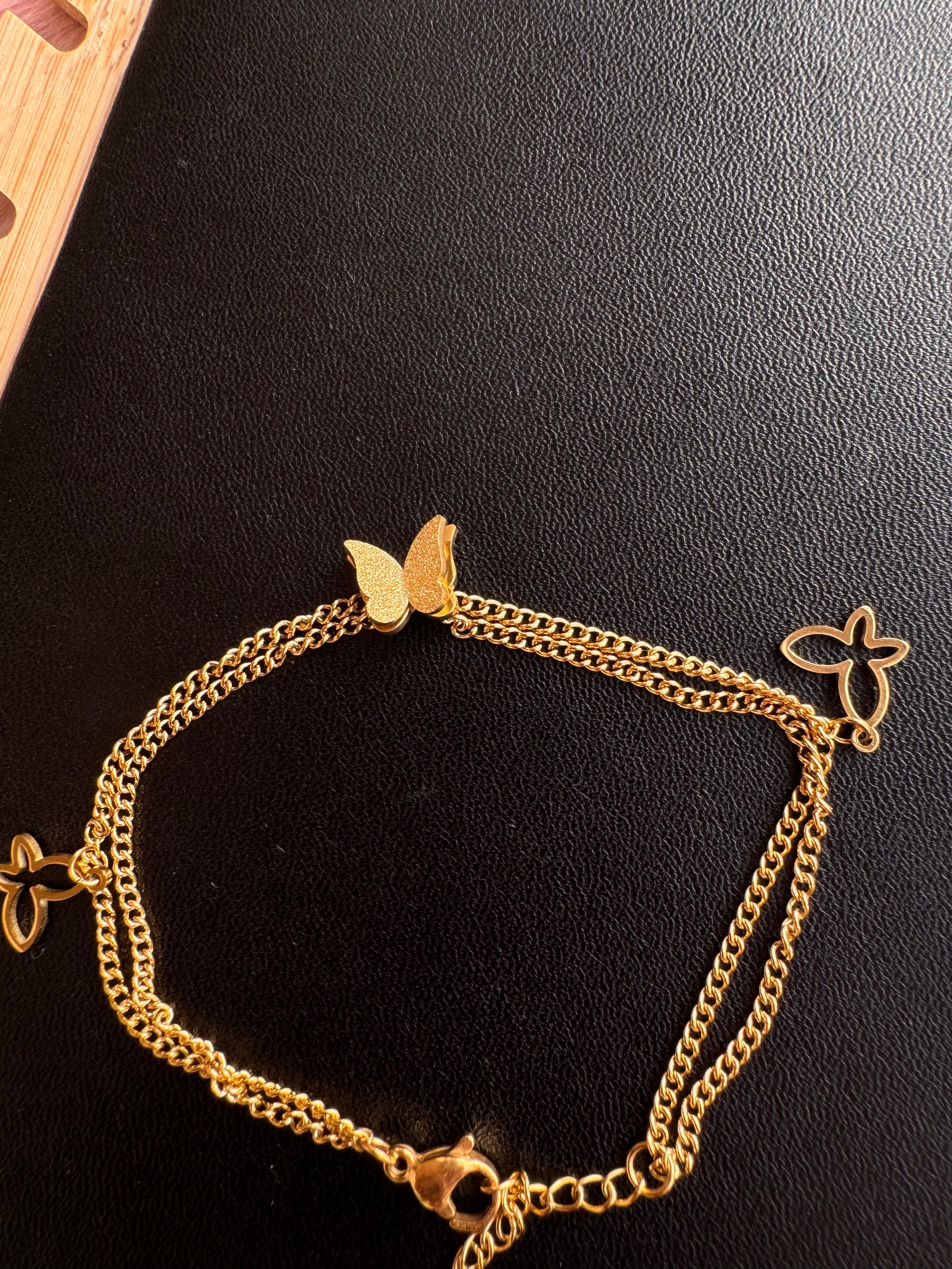 The Fluttering Layered Butterfly Bracelet