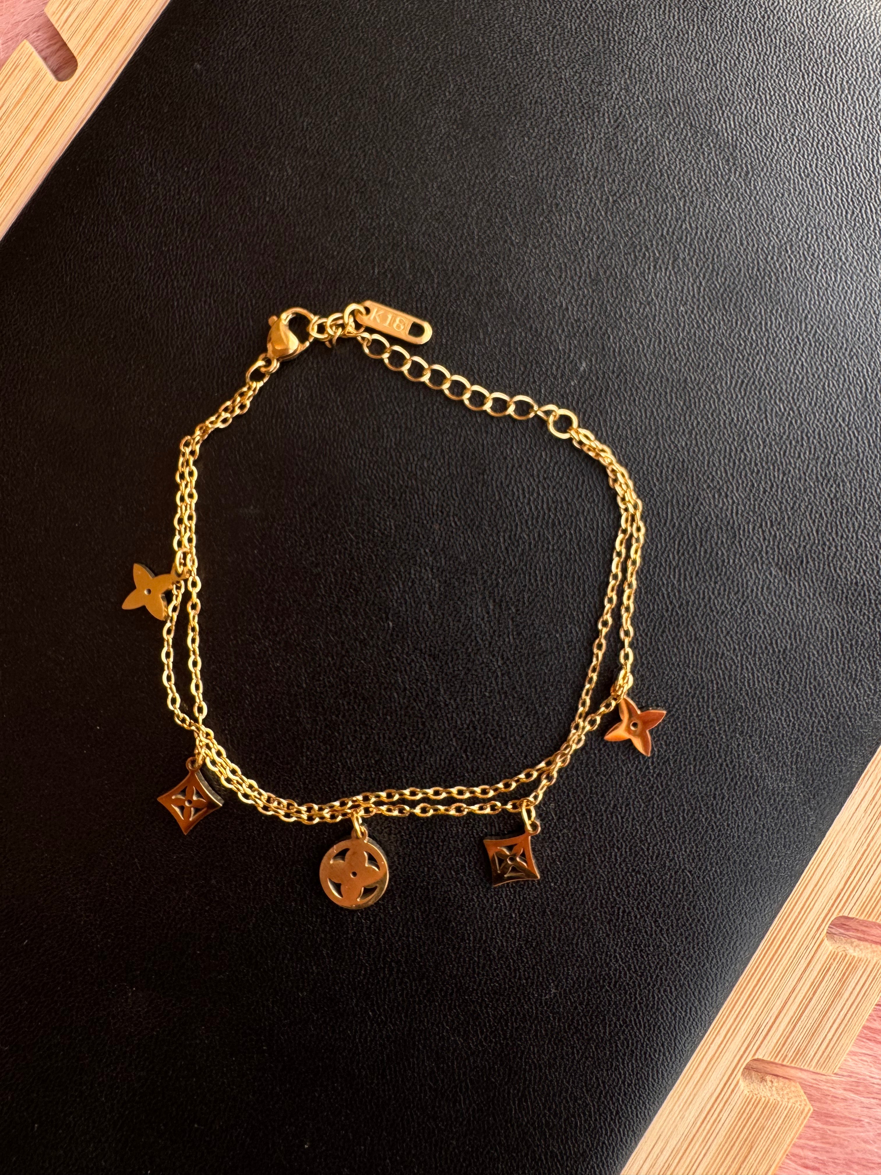The Monogram Charm Layered Bracelet
