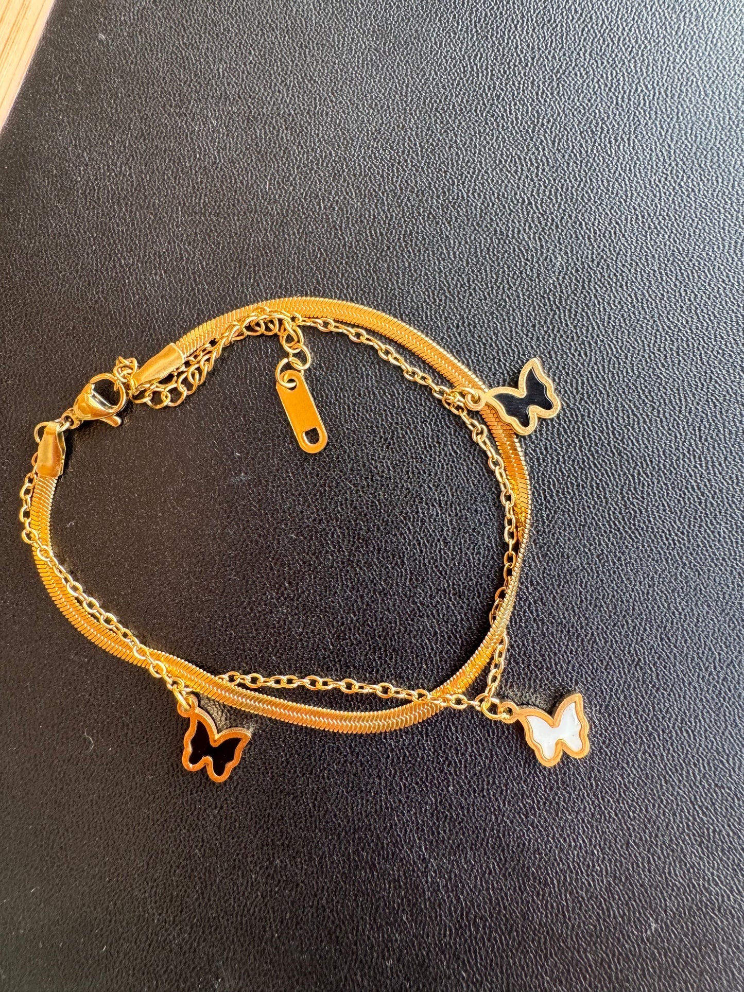 Golden Flutter Dual-Layer Bracelet
