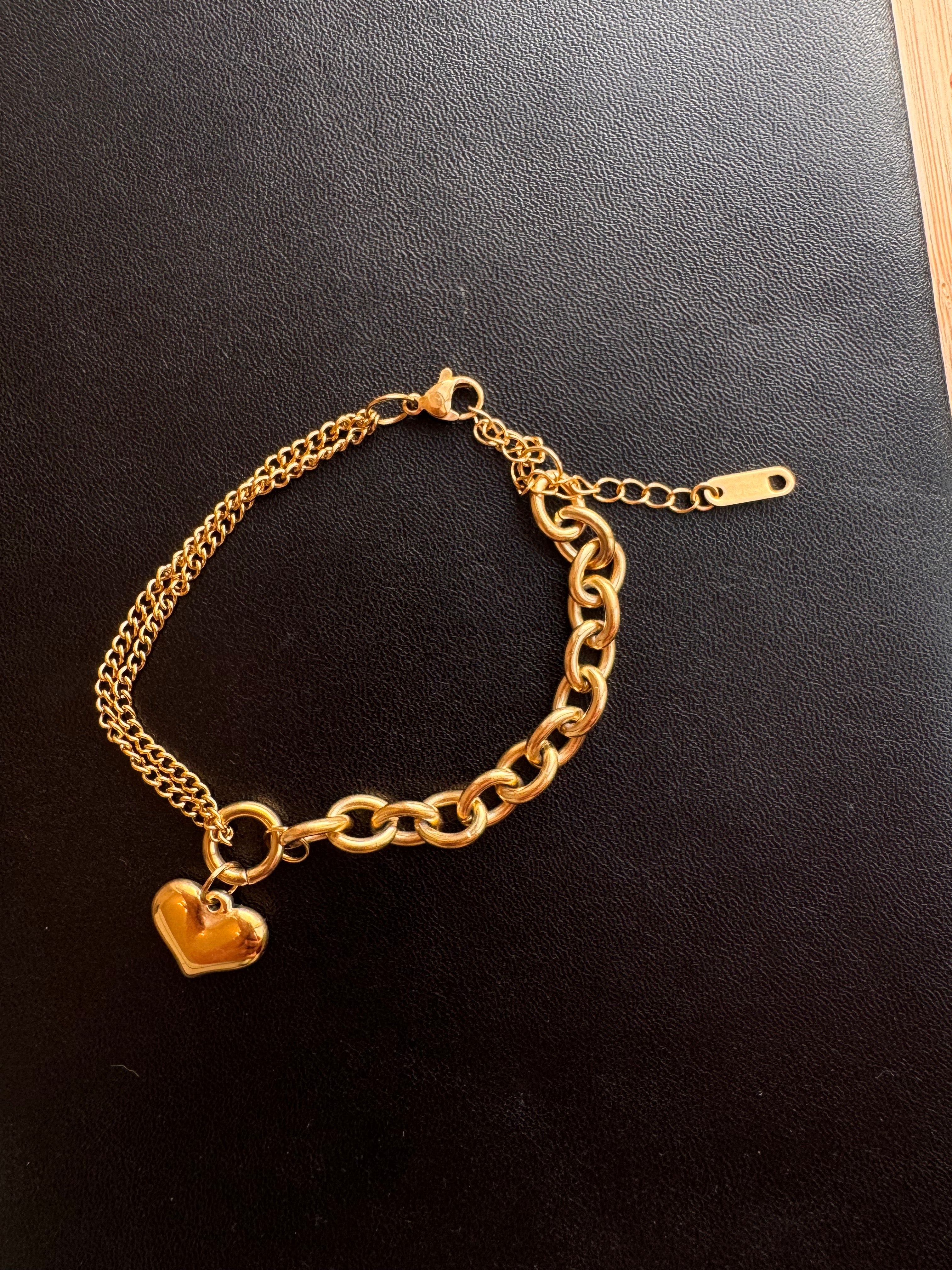 The Asymmetric Puffy Heart Bracelet