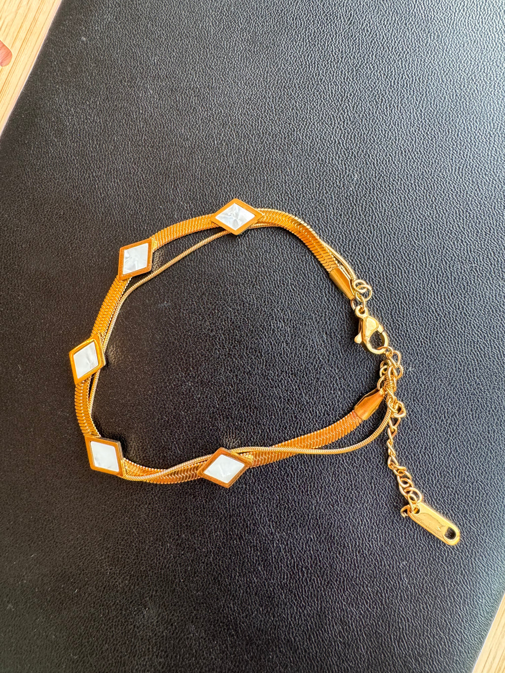 The Geometric Lustre Layered Bracelet
