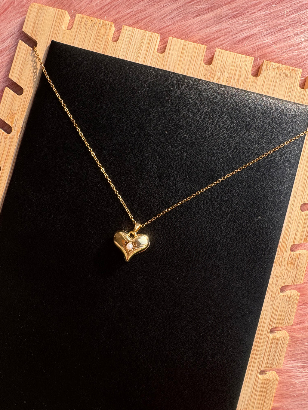 The Pearl Star Heart Pendant Necklace