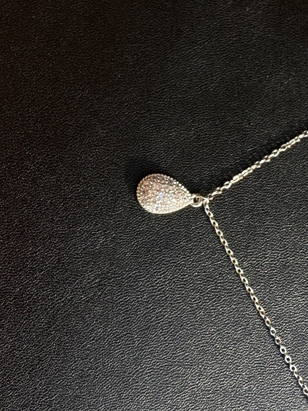 Stellar Teardrop Pavé Pendant Necklace