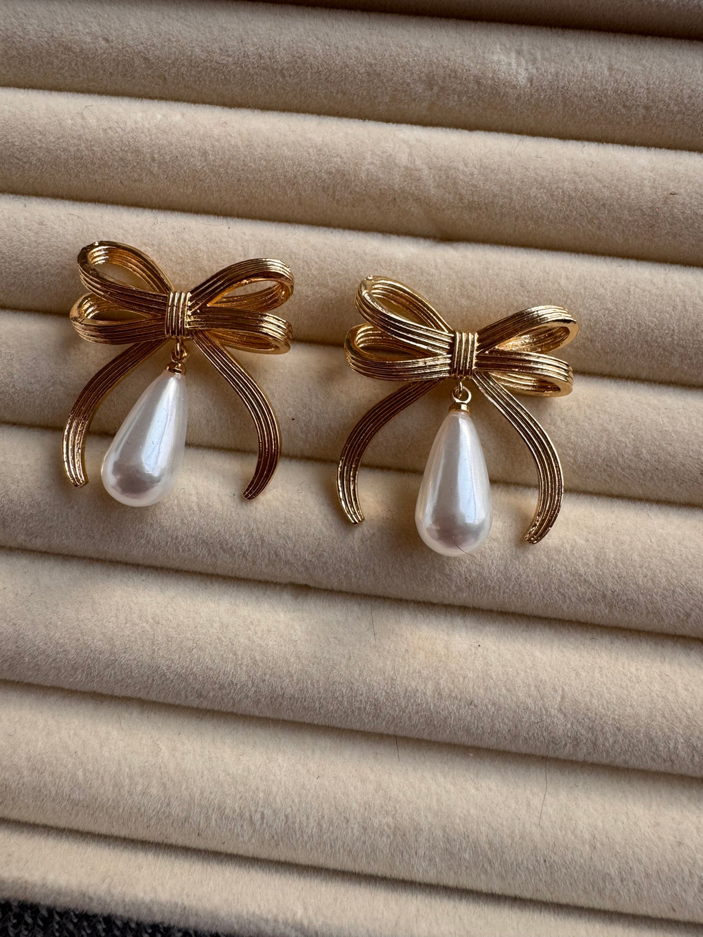 The Coquette Pearl & Ribbon Statement Earrings