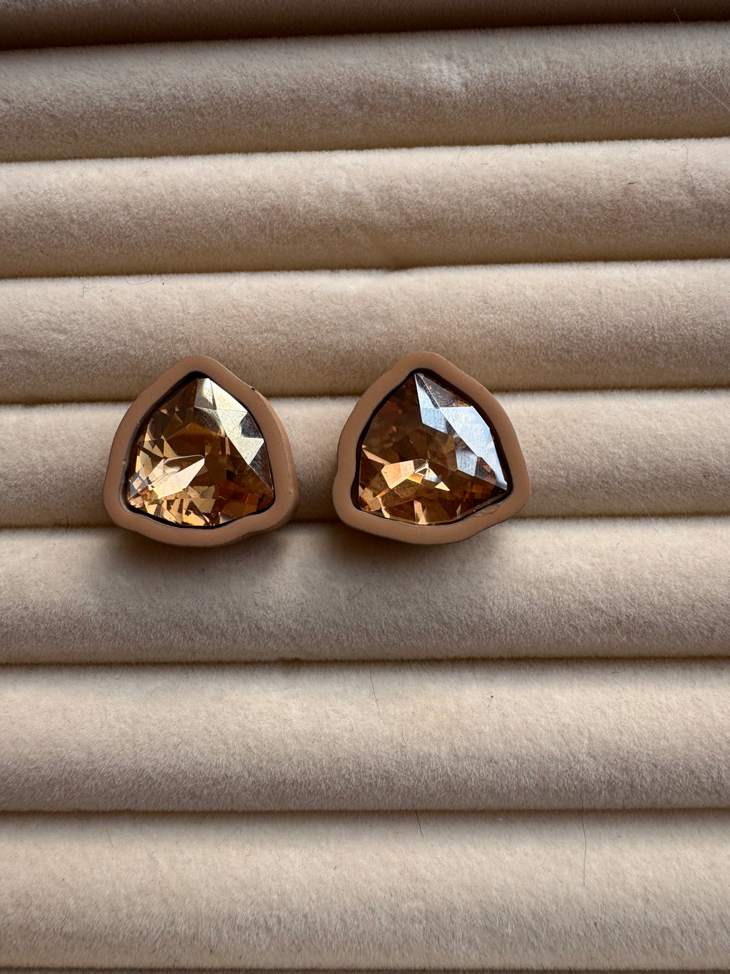 The Amber Prism Studs
