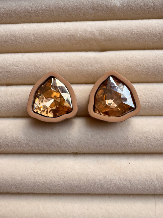 Amber Glow Resin Studs