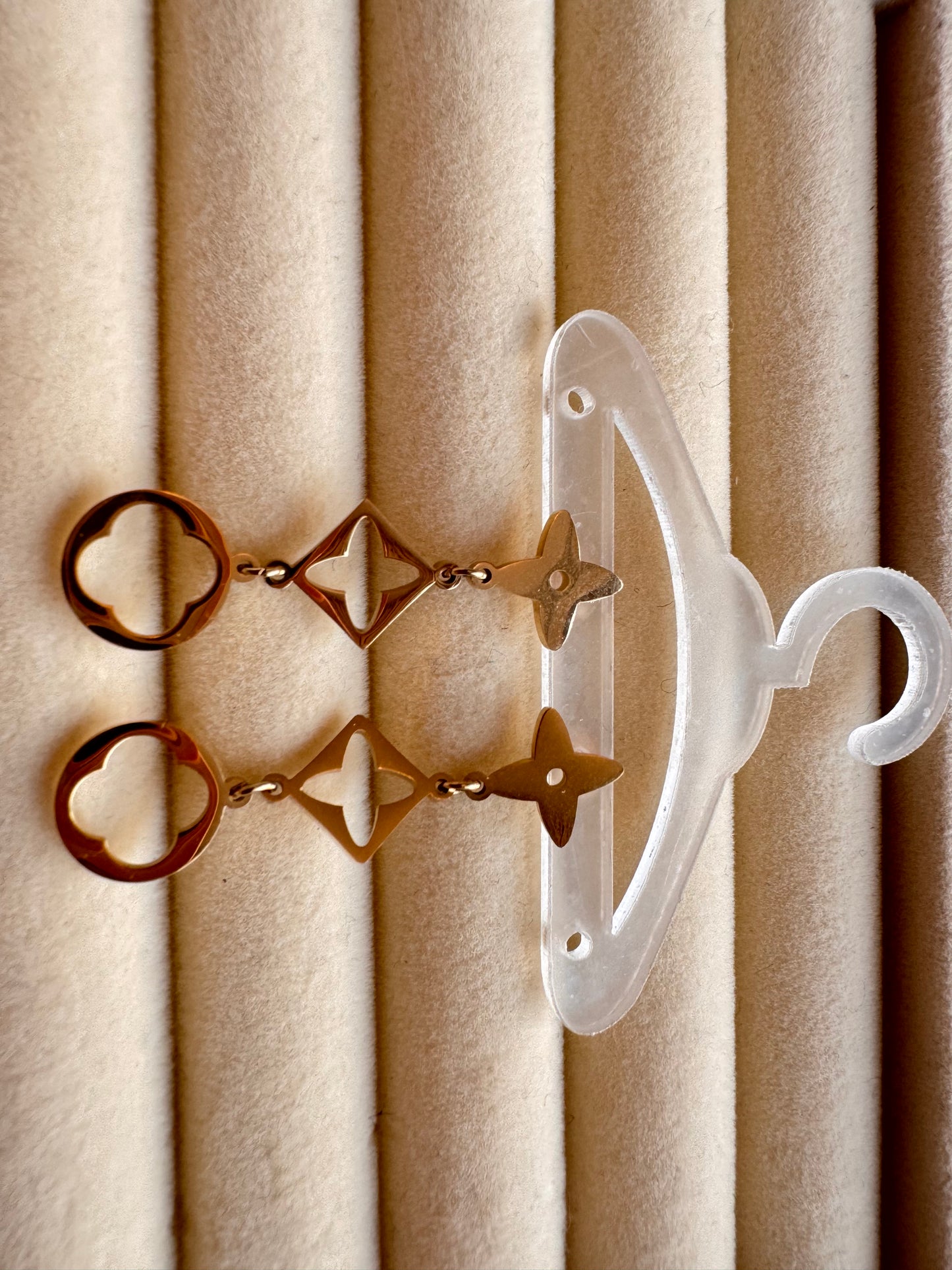 Geometric Bloom Dangle Earrings