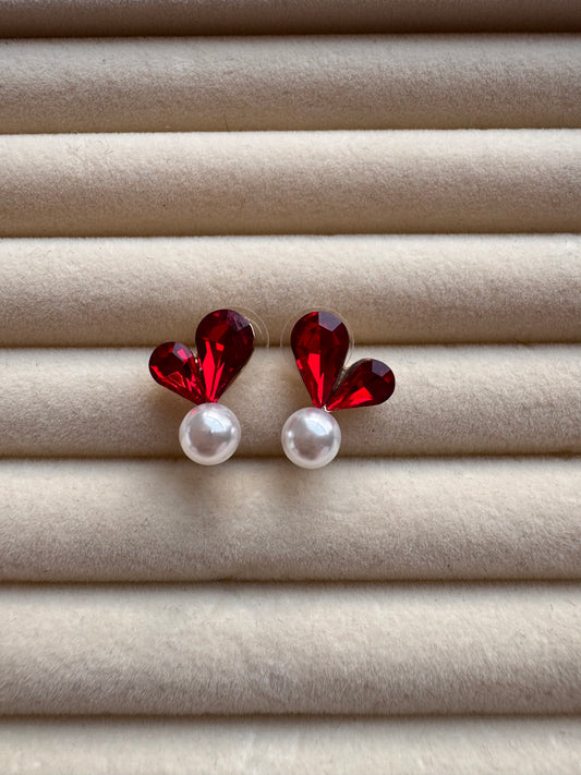 Ruby Bloom Pearl Studs