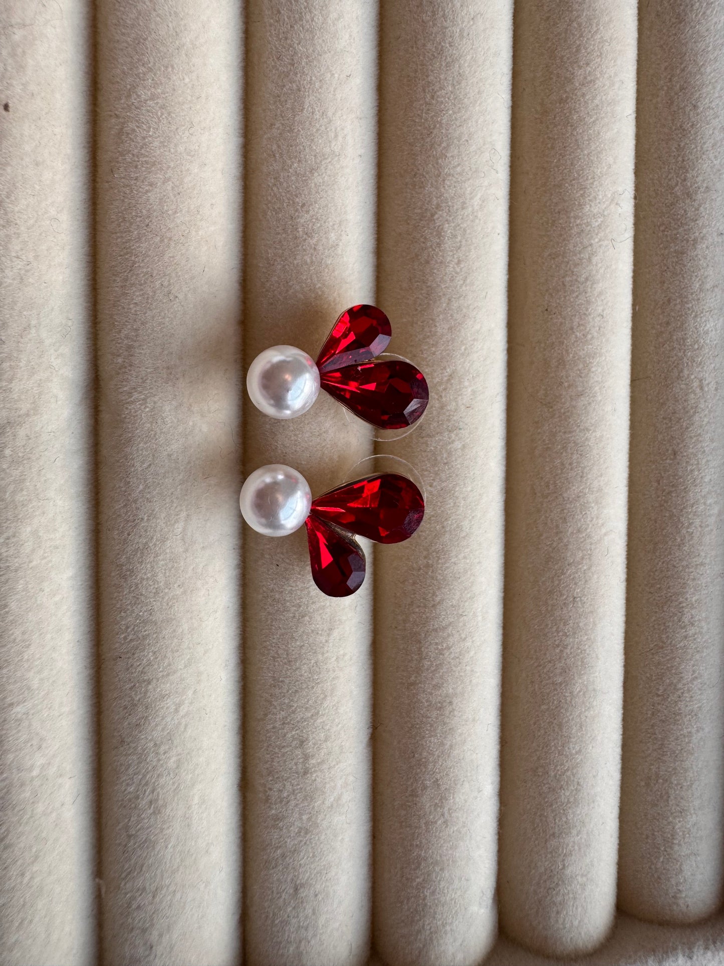 Ruby Bloom Pearl Studs