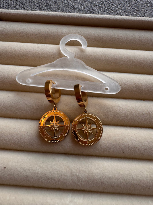 Celestial Compass Hoop Drops