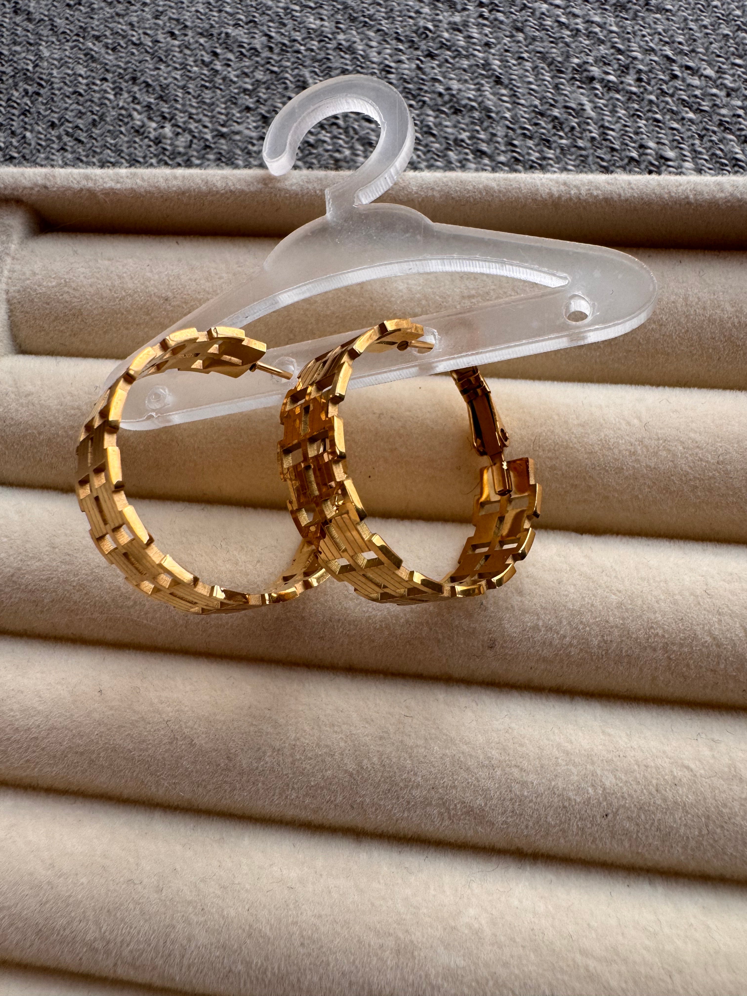 The Link Wide Hoop Earrings