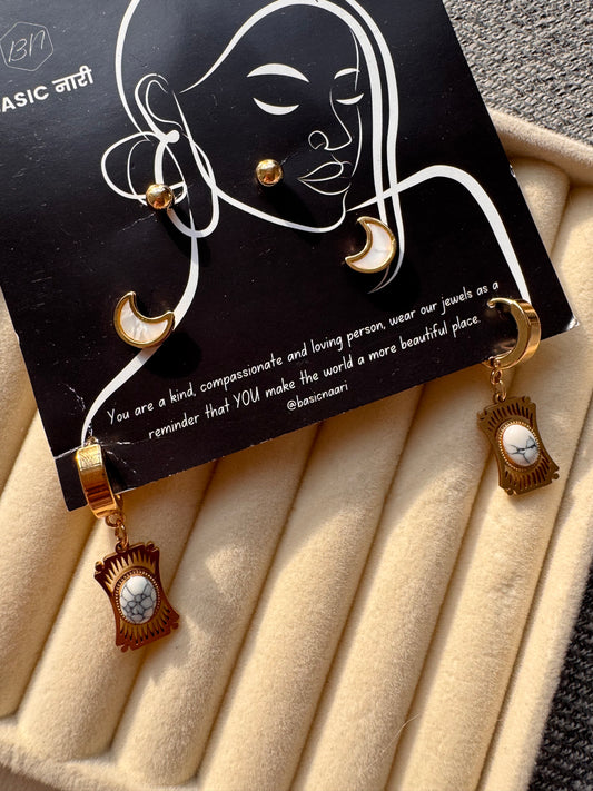 Lunar Gaze Earring Set