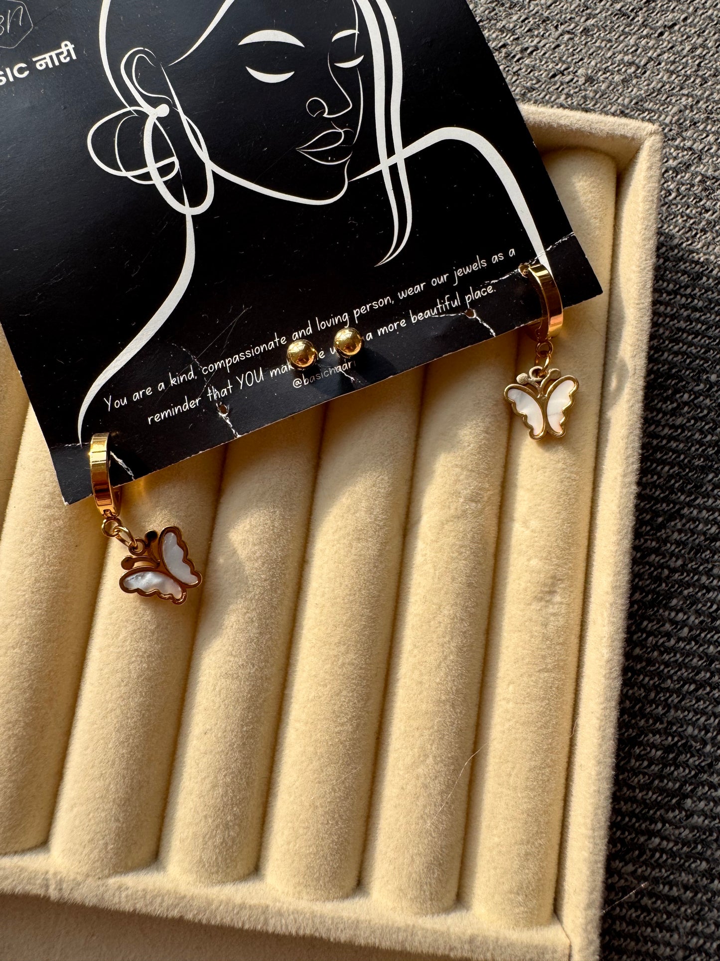 Flutter Charm Hoops
