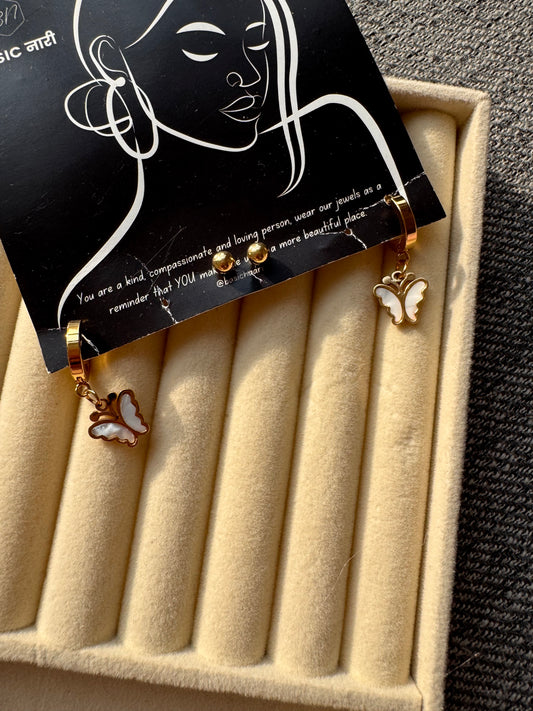 Flutter Charm Hoops