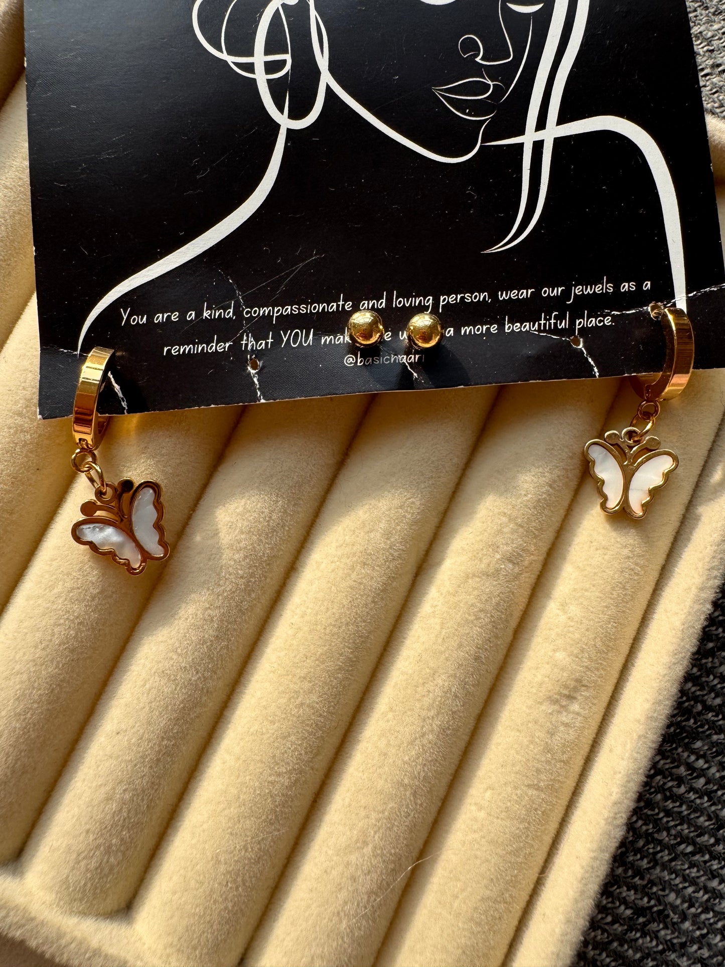 Flutter Charm Hoops