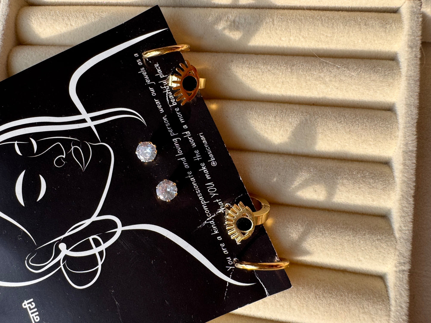 Evil Eye Charm Hoops