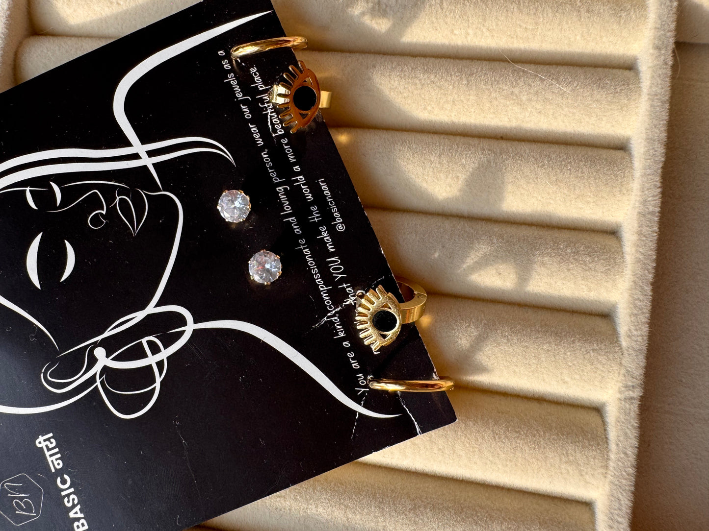 Evil Eye Charm Hoops