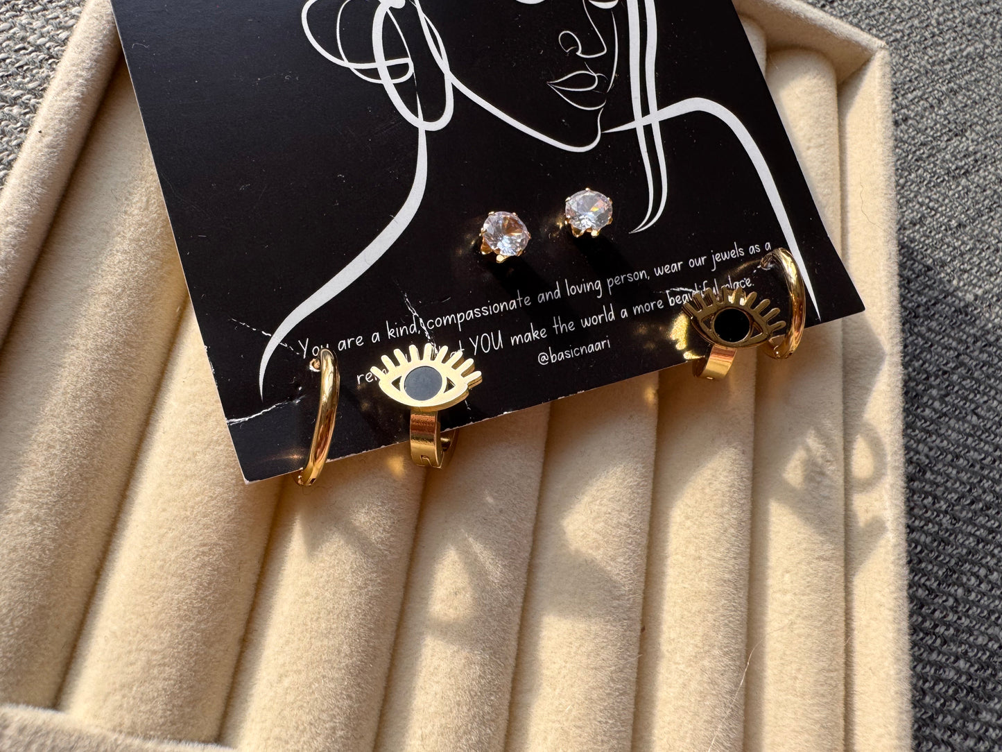 Evil Eye Charm Hoops