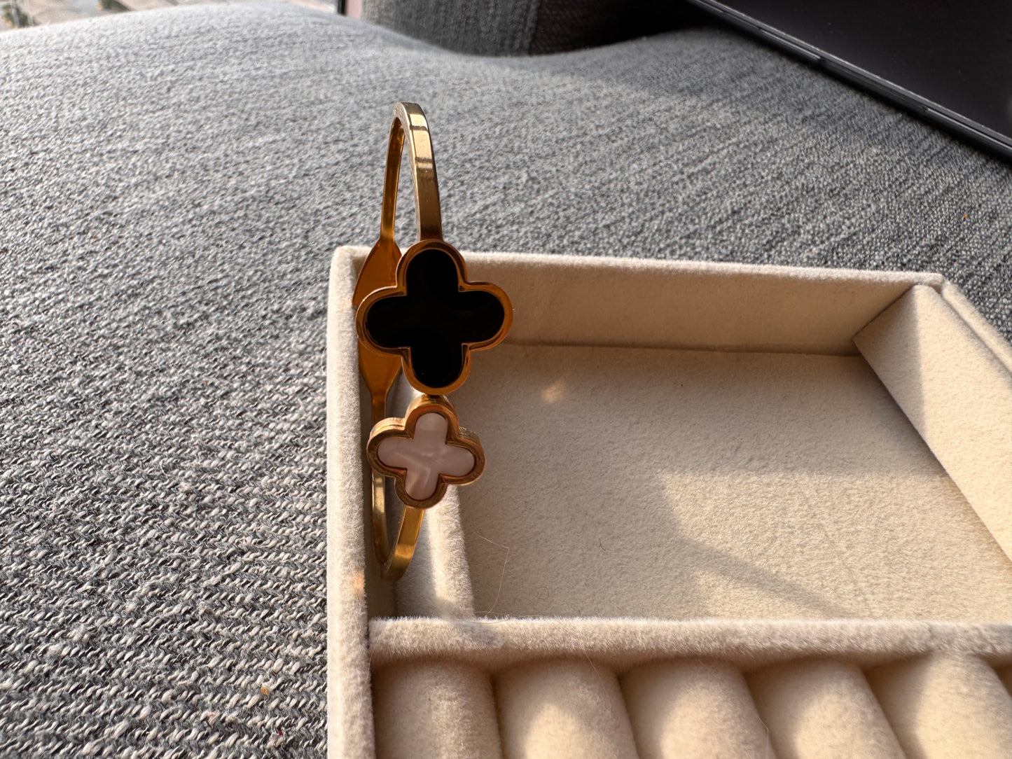 Dual Clover Enamel Cuff