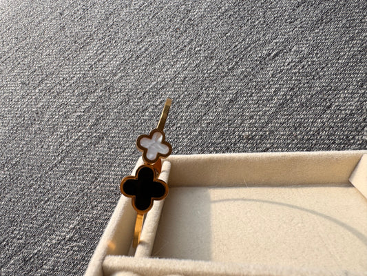 Dual Clover Enamel Cuff