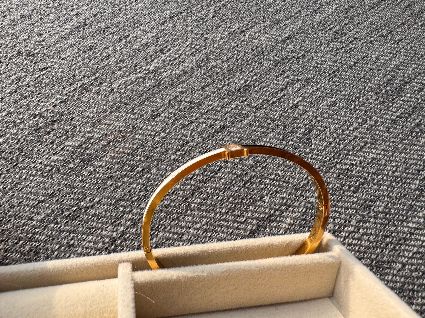 Dual-Tone Enamel Bar Cuff