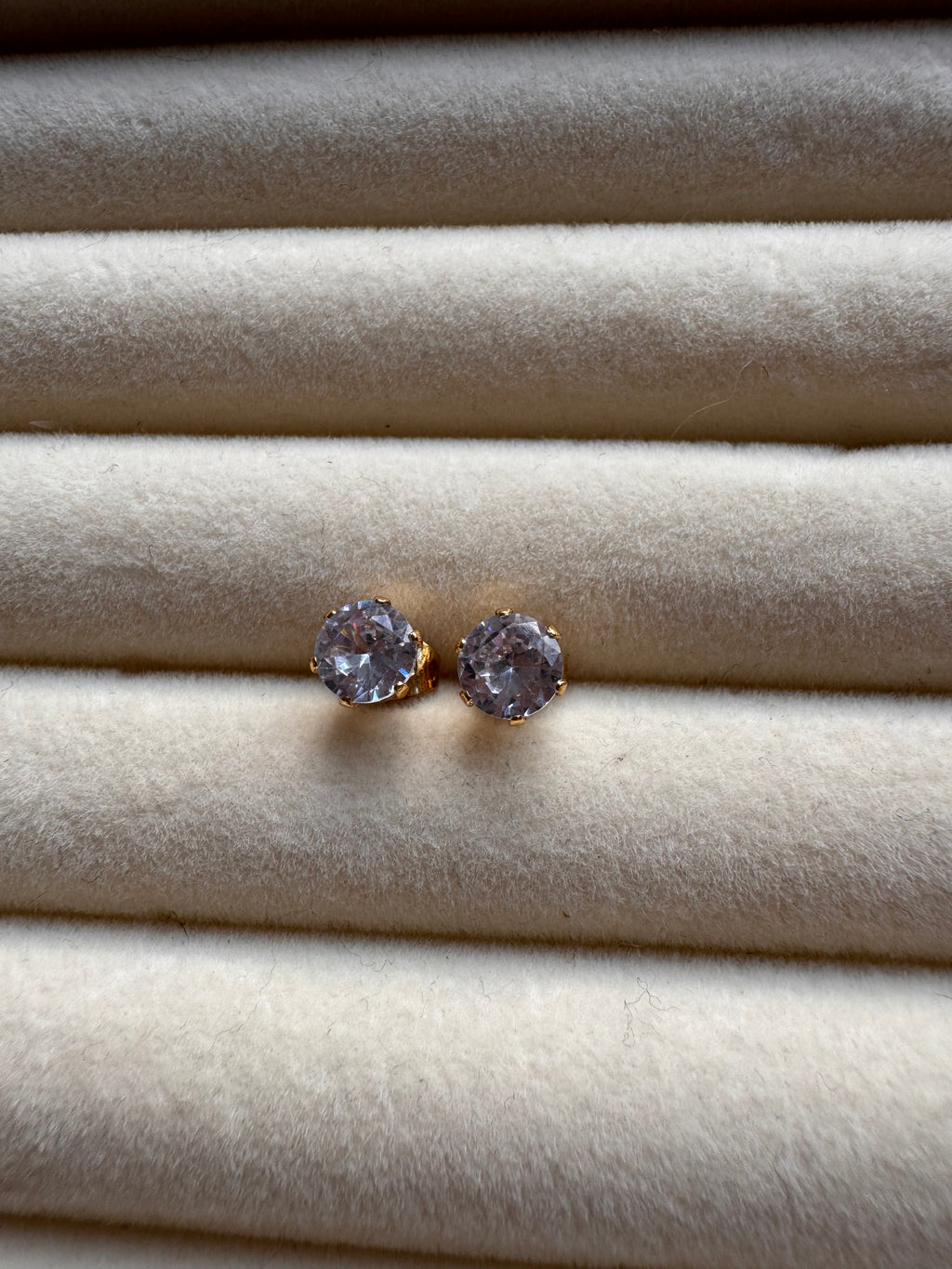 The Classic Solitaire CZ Gold Studs