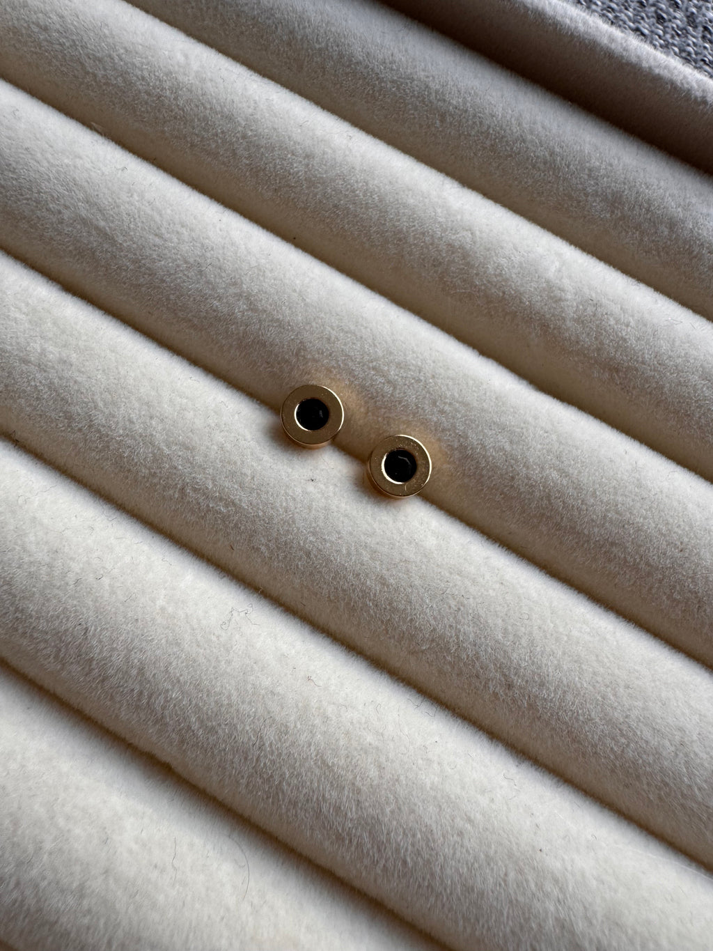 The Noir Circular Enamel Studs