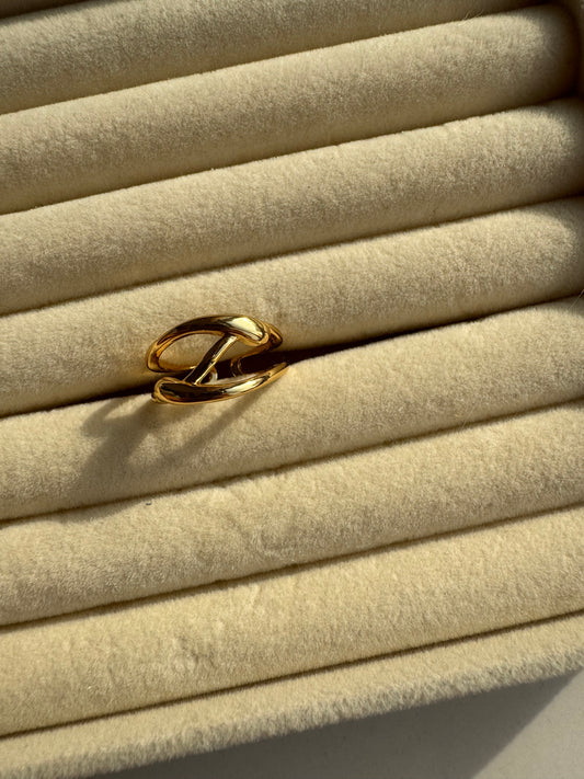 Double-Band Interlocking Ring