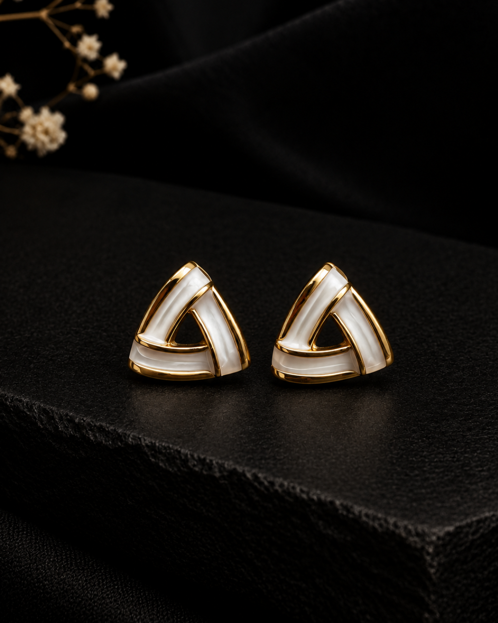 Ivory Knot Stud Earrings