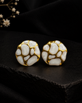 Ivory Mosaic Statement Earrings