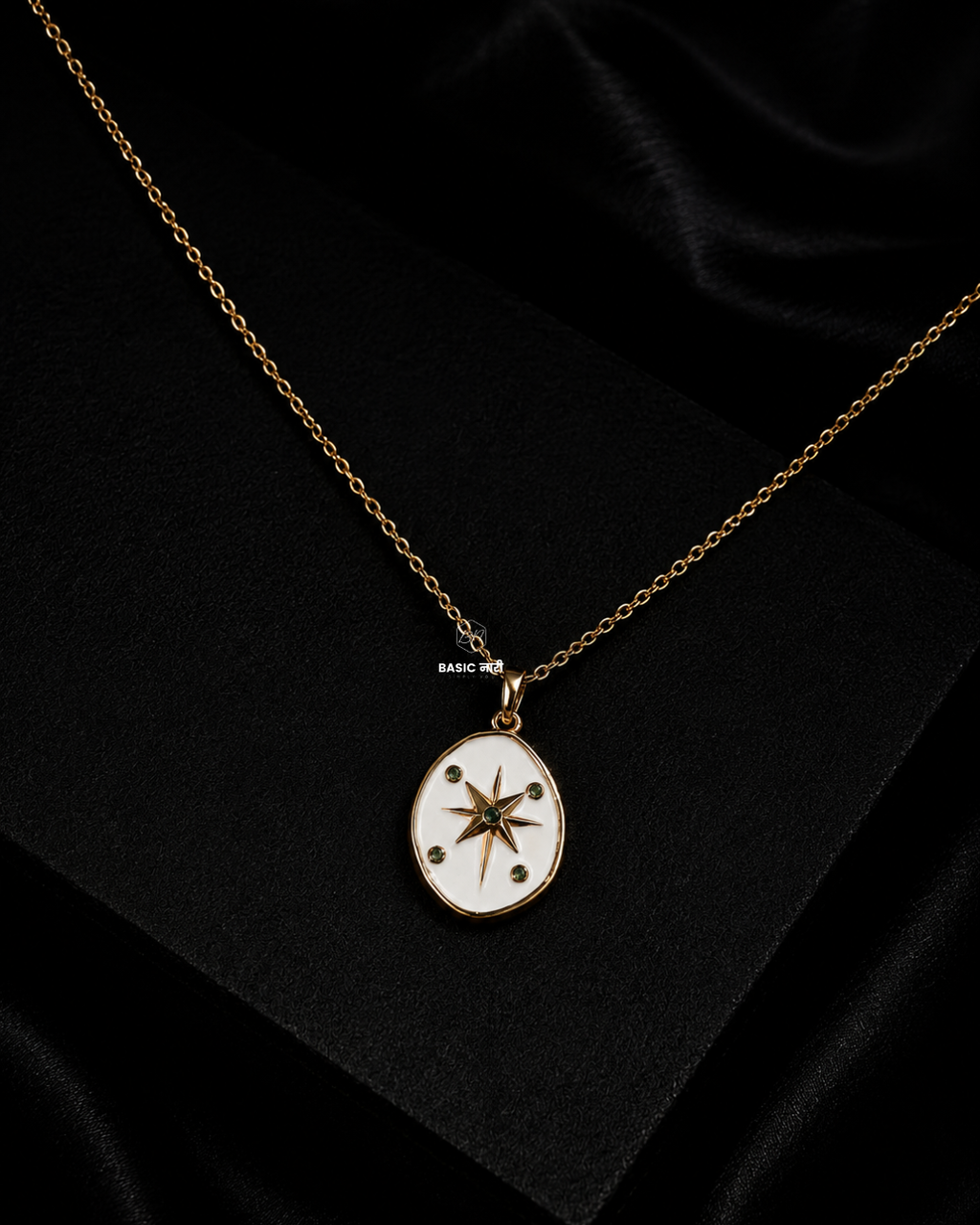 The Celestial Compass Oval Necklace