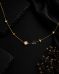 The Pearl-Lustre Clover & Blossom Station Necklace
