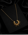 The Sunburst Flare Crescent Necklace