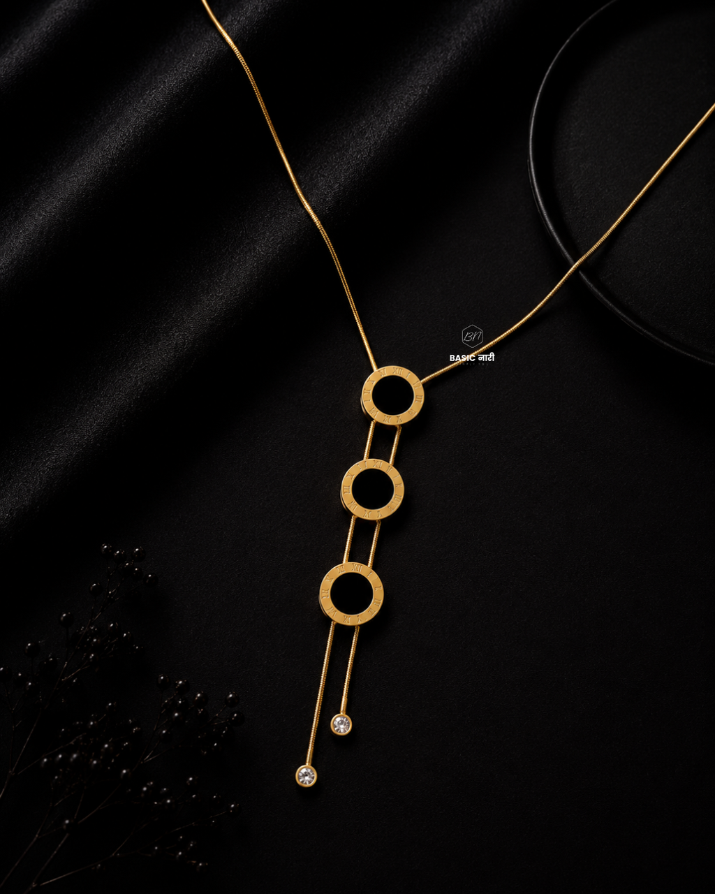The Noir Roman Medallion Necklace