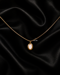 The Pearl-Lustre Oval Medallion Necklace