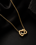 Interlocking Hearts Pendant Necklace