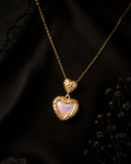 Opaline Textured Heart Necklace