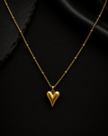 The Elongated Gold Heart Satellite Necklace