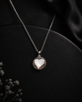 Mother of Pearl Heart Medallion Necklace