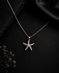 Sparkle Starfish Pavé Pendant Necklace