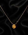 The Molten Gold Organic Medallion Necklace